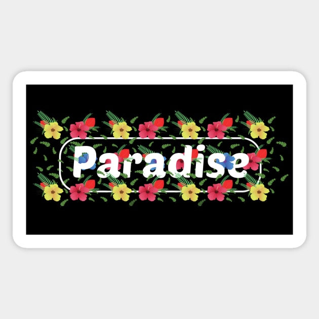 Paradise Sticker by KenziDesign